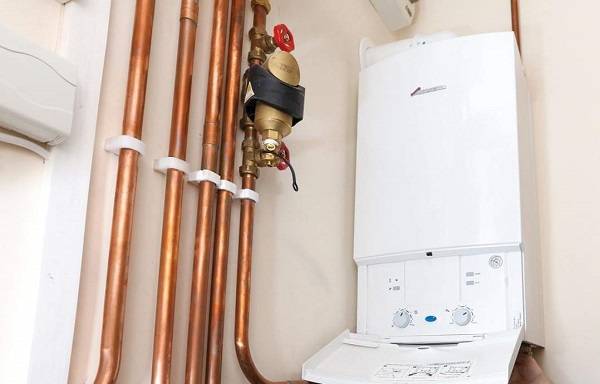 Modern energy efficient boiler installation