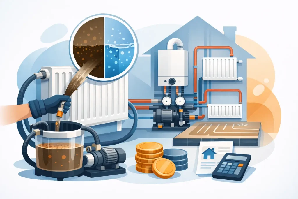 Power Flushing Central Heating System Cost