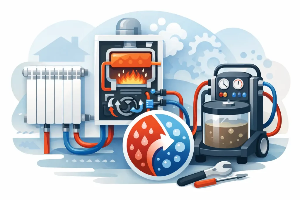 What Is Power Flushing a Central Heating System?