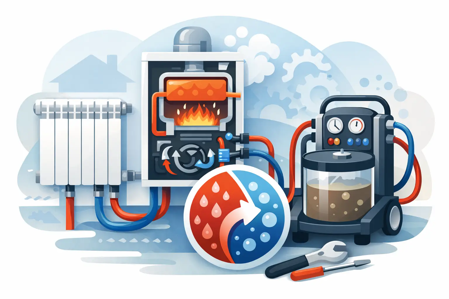 What Is Power Flushing a Central Heating System?