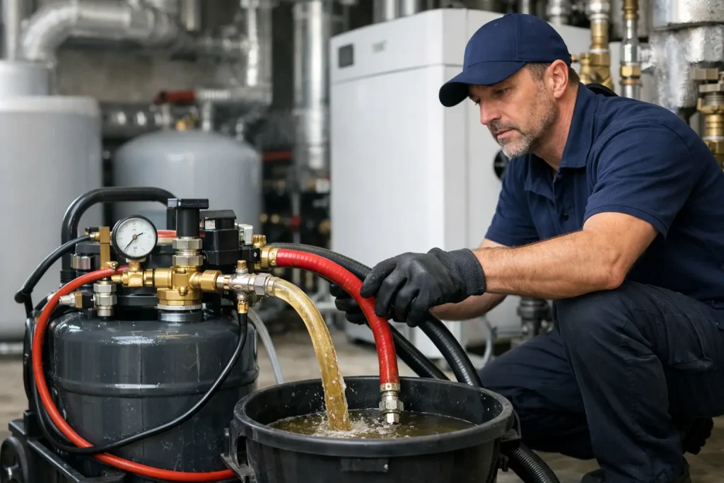 Commercial Power Flush for Better Heating